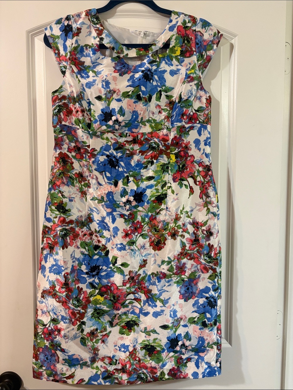 Liz Claiborne watercolor floral sheath dress size 8
